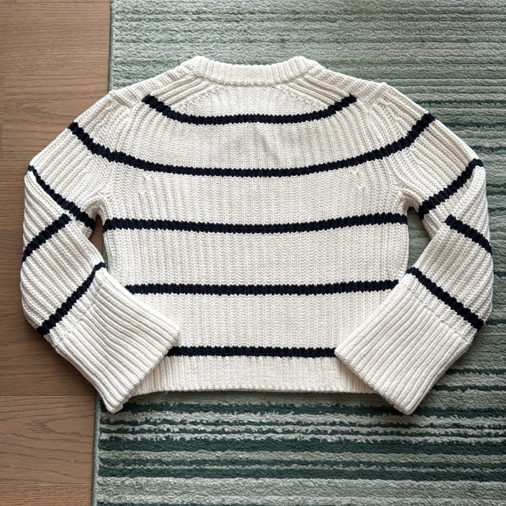 J. Crew heritage cotton fisherman crewneck sweater in stripe - Picture 3 of 7